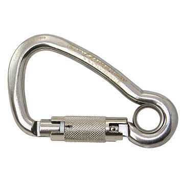 KONG carabiner asym. with car block and thimble A4 11x124mm