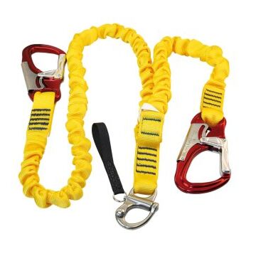 KONG Lifeline with stainless steel snap shackle, 2 carabiners, straps 1.8m+0.9m