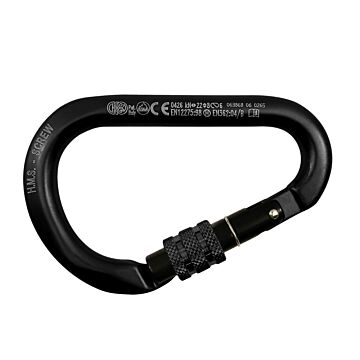 KONG carabiner HMS Classic with union nut aluminium 12x116mm black