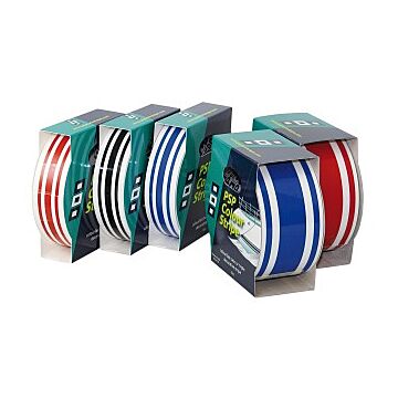 Decorative tape 19mm x 10m white 3 stripes