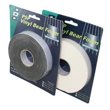 Vinyl foam adhesive tape 6mm x 25mm x 3m white