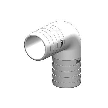 TRUDESIGN hose connector 90° nylon/GFK 50mm white