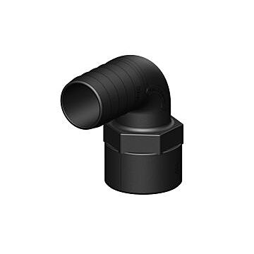 TRUDESIGN Hose nozzle with internal thread 90° 1-1/2" for hose 38mm black