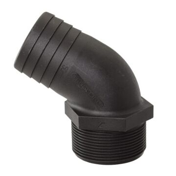 TRUDESIGN hose nozzle with external thread 120° 1-1/4" for hose 38mm black