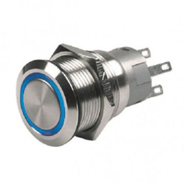 BEP Schalter Drucktaster (On)-Off 24V blau