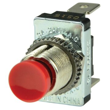 BEP contact de commutation OFF-(On) 12V DC 10A bouton rouge