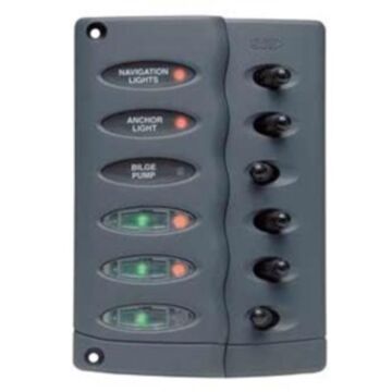 BEP control panel DC Contour Waterproof 6xOn/Off