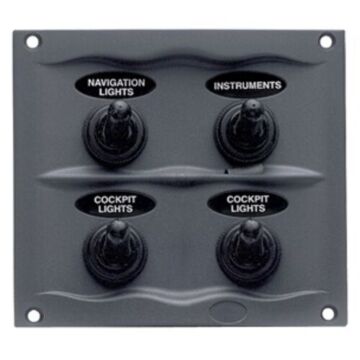 BEP Schalttafel DC Wasserdicht 4xOn/Off, weiß