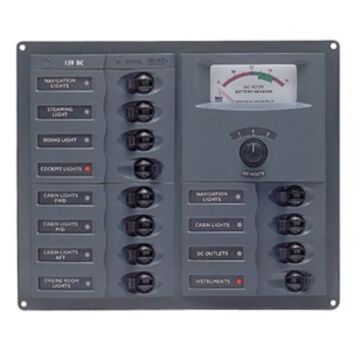 BEP Trennschalter-Panel DC 12V 12x 1-polig