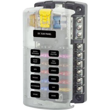 Bloc de fusibles plats Blue Sea ST - 12 circuits