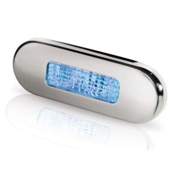 Hella LED opstapverlichting blauw roestvrij staal gesatineerd
