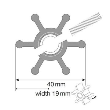 Johnson Impeller voor F35 pomp, MC97/EPDM