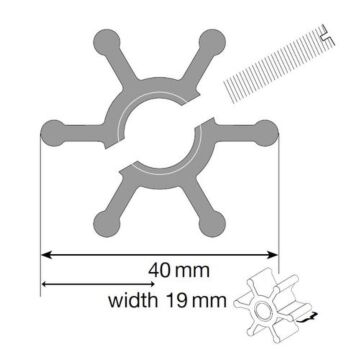 Johnson Impeller voor F35 pomp, MC97/EPDM