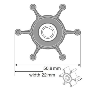 Johnson Impeller voor F4 pomp, MC97/EPDM