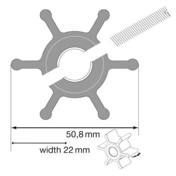 Johnson Impeller for F4 pump, nitrile