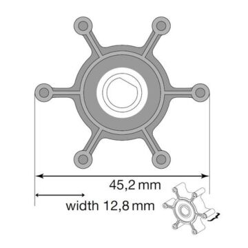 Johnson Impeller für TA3P Pumpe, Nitril