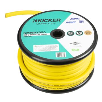 KICKER Marine Audio 0AWG Gelbes Stromkabel 15m