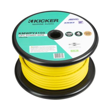 KICKER Marine Audio 4AWG gelbes Stromkabel 30m