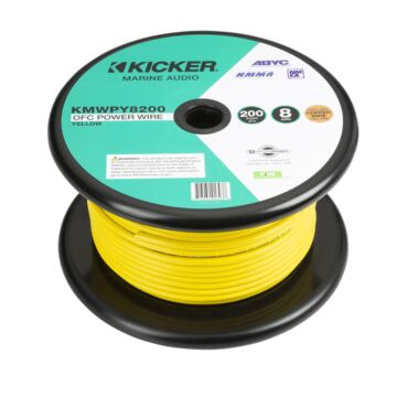 KICKER Marine Audio 8AWG gelbes Stromkabel 60m