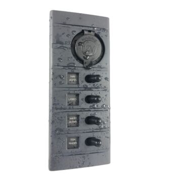 PLASTIMO 4--fach Schalttafel mit 12V Steckdose