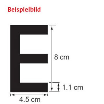 PLASTIMO Buchstabe A, 8cm, schwarz, RIB
