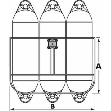 Paniers de défense PLASTIMO Classic 3, pour défenses 200mm