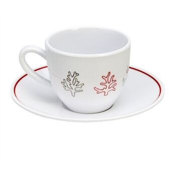 Plastimo Korallenriff Kaffeetasse und Untertasse