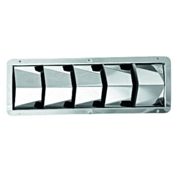 PLASTIMO LOUVER RECTANGULAR ST/STEEL 5 SHUTTERS
