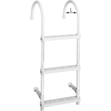 PLASTIMO Échelle de garde-corps 4 Marches ALU 26cm