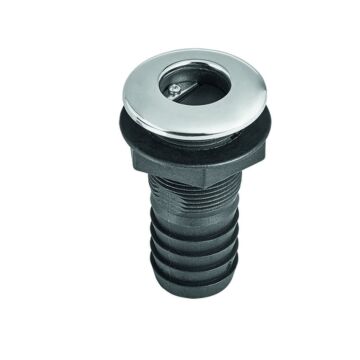 PLASTIMO SCUPPER NYLON S/S FLANGE 1 1/2''