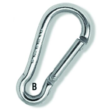 PLASTIMO SNAP HOOK NARROWED ST/STEEL 60MM