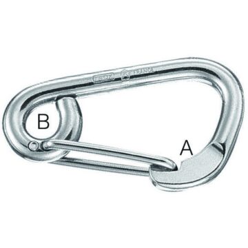 PLASTIMO ST.S ASYMMETRICAL CARBINE HOOK. 80MM