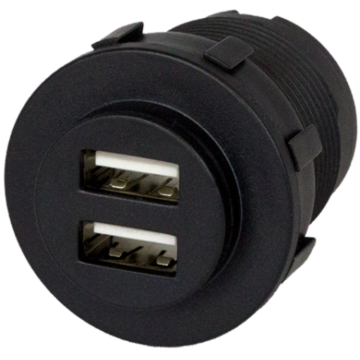 Plastimo USB SOCKET BLACK 5A WITH ILLUMINA