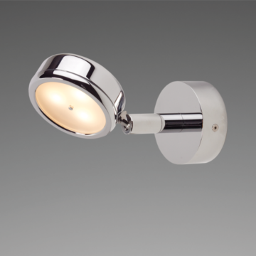 Prebit LED-Anbauleuchte F5, chrom-matt, rot/warmwe