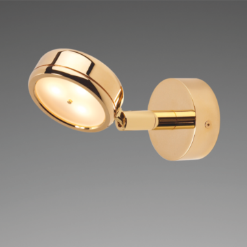 Prebit LED-Anbauleuchte F5, gold-glanz, rot/warmwe