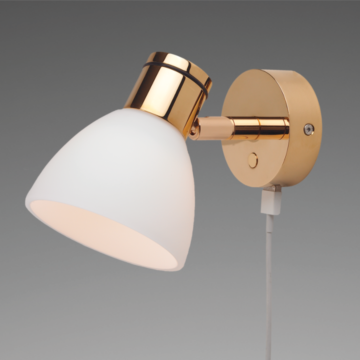 Prebit LED-Anbauleuchte R1-2 mit USB, D2W,GG,WH