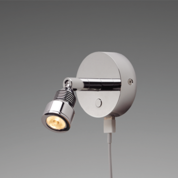 Prebit LED-Anbauleuchte R5 mit USB, chrom-glanz, m