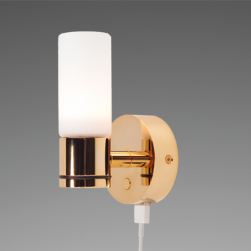Prebit LED surface-mounted light W1-1 with USB, D2W, gold-gl