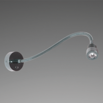 Prebit LED-Flexleuchte 01 mit USB, 300mm, chrom-gl