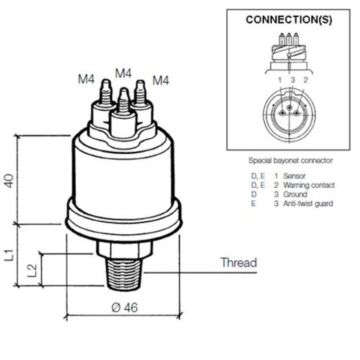 Veratron VDO Druckgeber 0-16 Bar - M18