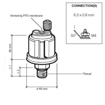 Veratron VDO Öldruck Sensor 10bar/150psi, 1p, 1/8'