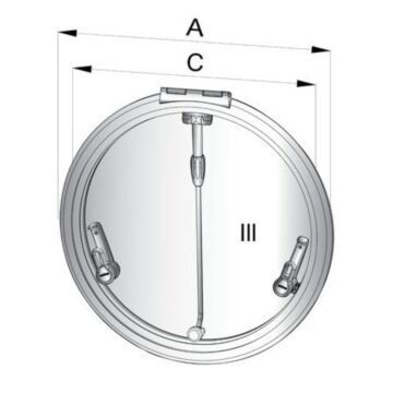 Vetus Altus-Vorschiffsluke Typ-R420, D=417mm