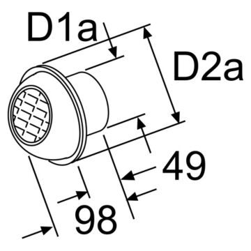 Webasto Ausstroemer D60, drehbar, Kunststoff