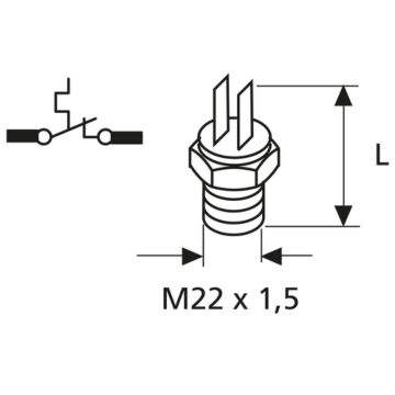 Webasto ET Thermostat de régulation 35-42 degrés Câble plat