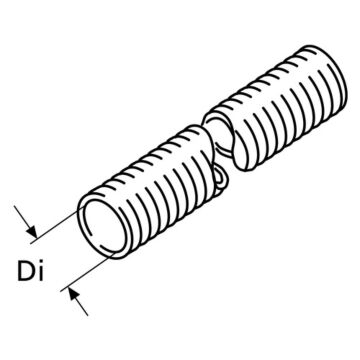 Webasto flexibele buis D60, PAHK, L= 3M