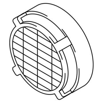Grille Webasto D60, ouverture d'aspiration et de refoulement