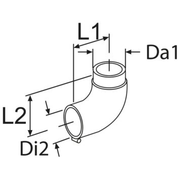 Webasto Courant d'air de chauffage D80 90 degrés, galvanisé
