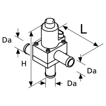 Electrovanne Webasto 12V, 18mm, 3/2 voies, plastique