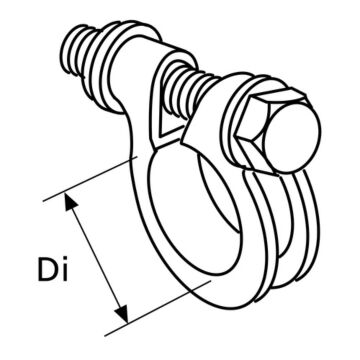 Webasto pipe clamp D39-42 galvanized steel