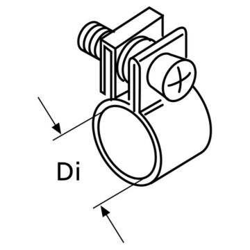 Colliers de serrage Webasto avec hexagone D12, acier,